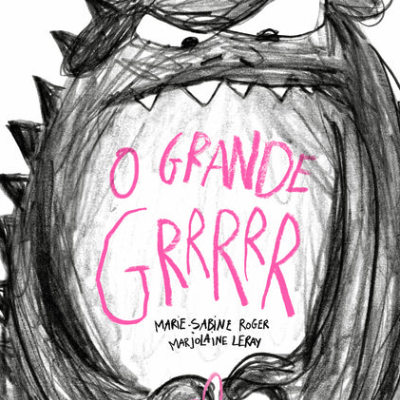 Capa de livro com criatura cinzenta e texto O GRANDE GRRRR