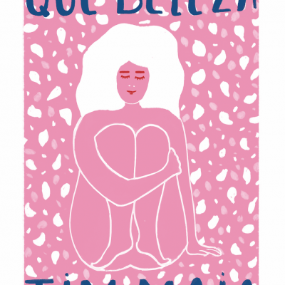 Ilustração rosa com figura feminina e texto QUE BELEZA TIM MAIA
