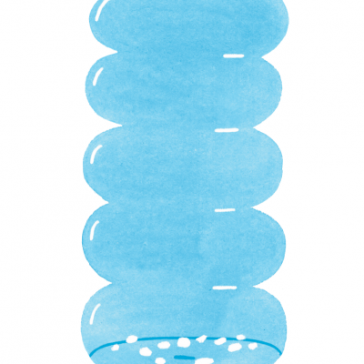 Garrafa grande de plástico azul com tampa azul