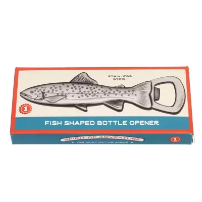 Caixa de abridor de garrafas em forma de peixe de aço inoxidável