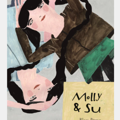 Capa de livro Molly & Su com ilustração de duas raparigas e texto de título e autor