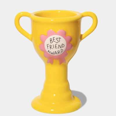 Troféu amarelo de cerâmica BEST FRIEND AWARD