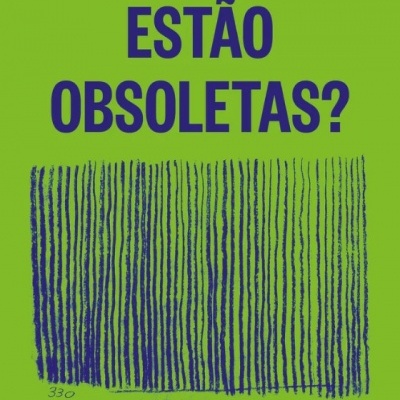 Capa de livro verde com texto azul e um código de barras estilizado.