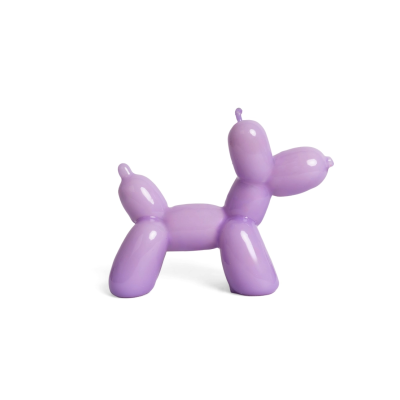 Estatueta decorativa em forma de cão lilás