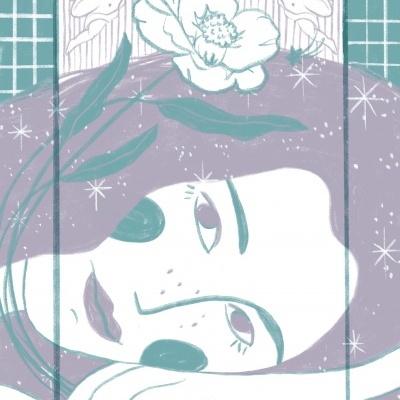 Cartão ilustrado com mulher, anjos, flor e texto 'GRATIDÃO'.