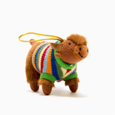 Pelúcia alpaca com camisola colorida e cordão amarelo
