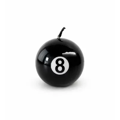 Vela bola de bilhar 8 preta