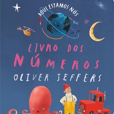 Capa de livro infantil com ilustrações espaciais e texto em português.