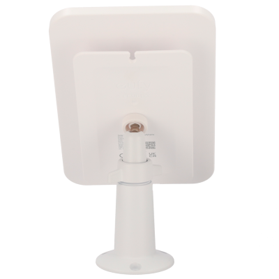 Suporte branco com painel quadrado ajustável