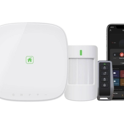 Sistema de alarme doméstico com sensores, controlo remoto e smartphone