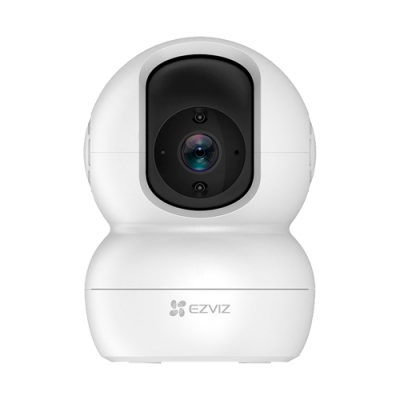 Câmara de vigilância branca EZVIZ com lente preta