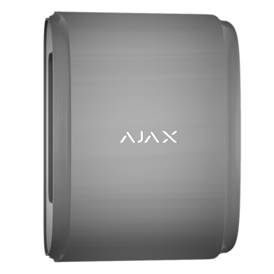 Dispositivo cinzento AJAX com nome impresso branco