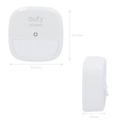 sensor de segurança branco quadrado arredondado da eufy