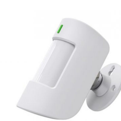 Sensor de movimento branco com base circular de fixação