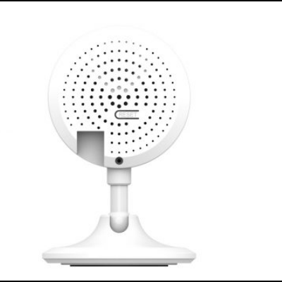 Câmara de vigilância branca com suporte circular