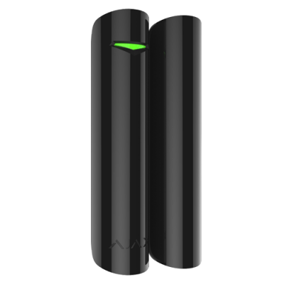 Dois dispositivos eletrónicos pretos cilíndricos com luz verde e logótipo AXA