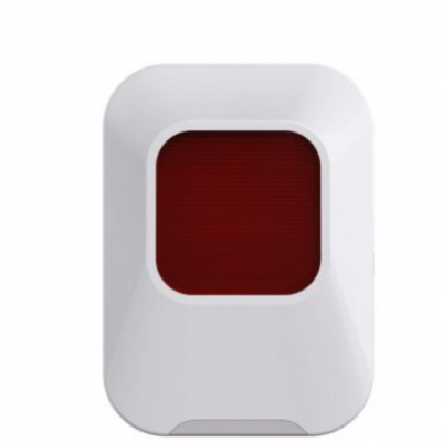 Alarme anti-intrusão branco com área vermelha central