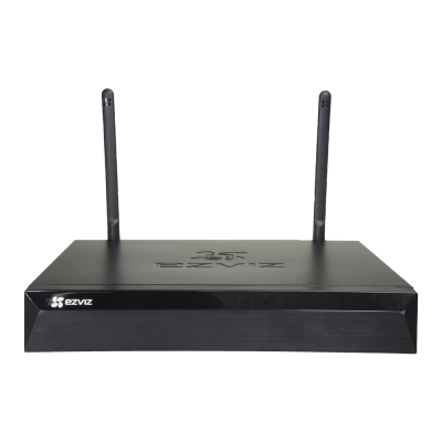Roteador Wi-Fi preto EZVIZ com duas antenas verticais