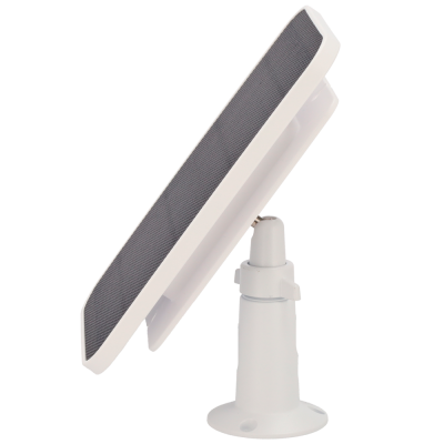 Painel solar pequeno branco com suporte regulável