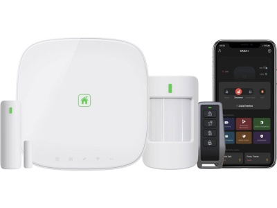 Sistema de alarme doméstico com sensores, controlo remoto e smartphone