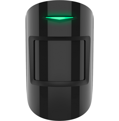 Sensor de movimento preto com luz verde