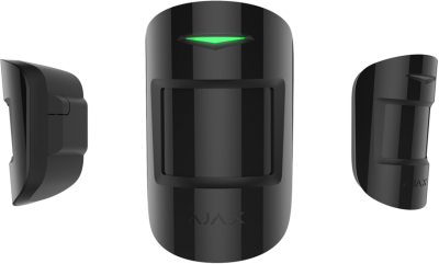 Detetor de movimento preto AJAX com luz verde