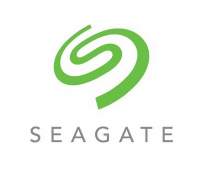 Logótipo da SEAGATE com espiral verde e texto cinza