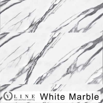 Revestimento mármore branco com veios cinzentos e pretos V LINE White Marble