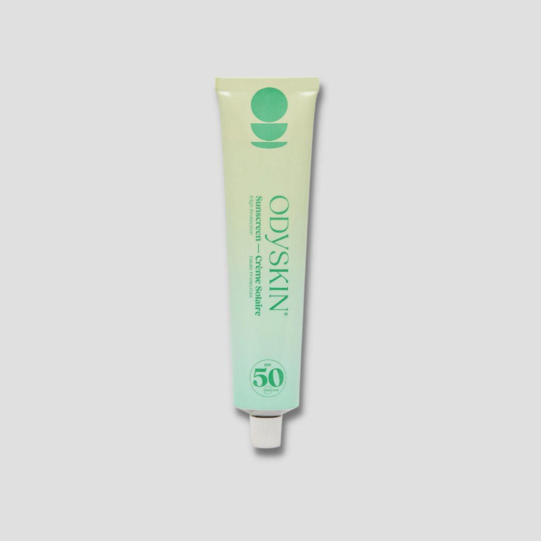 Protetor Solar Odyskin Tubo de creme Odyskin proteção barreira SPF 50 verde claro