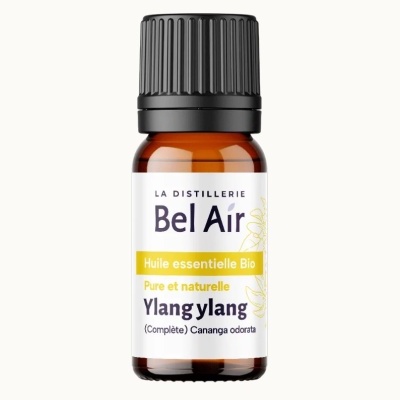 Frasco de óleo essencial Ylang Ylang Bel Air em vidro âmbar