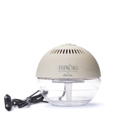 Difusor Essentials Aromatherapy Bella Color cinzento e transparente com cabo preto