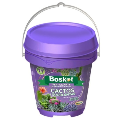 Embalagem plástica roxa para fertilizante Boskot cactos e suculentas