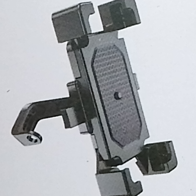 Suporte para telemóvel preto com ganchos ajustáveis