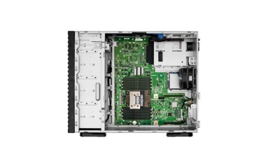 Computador de secretária aberto com componentes internos visíveis