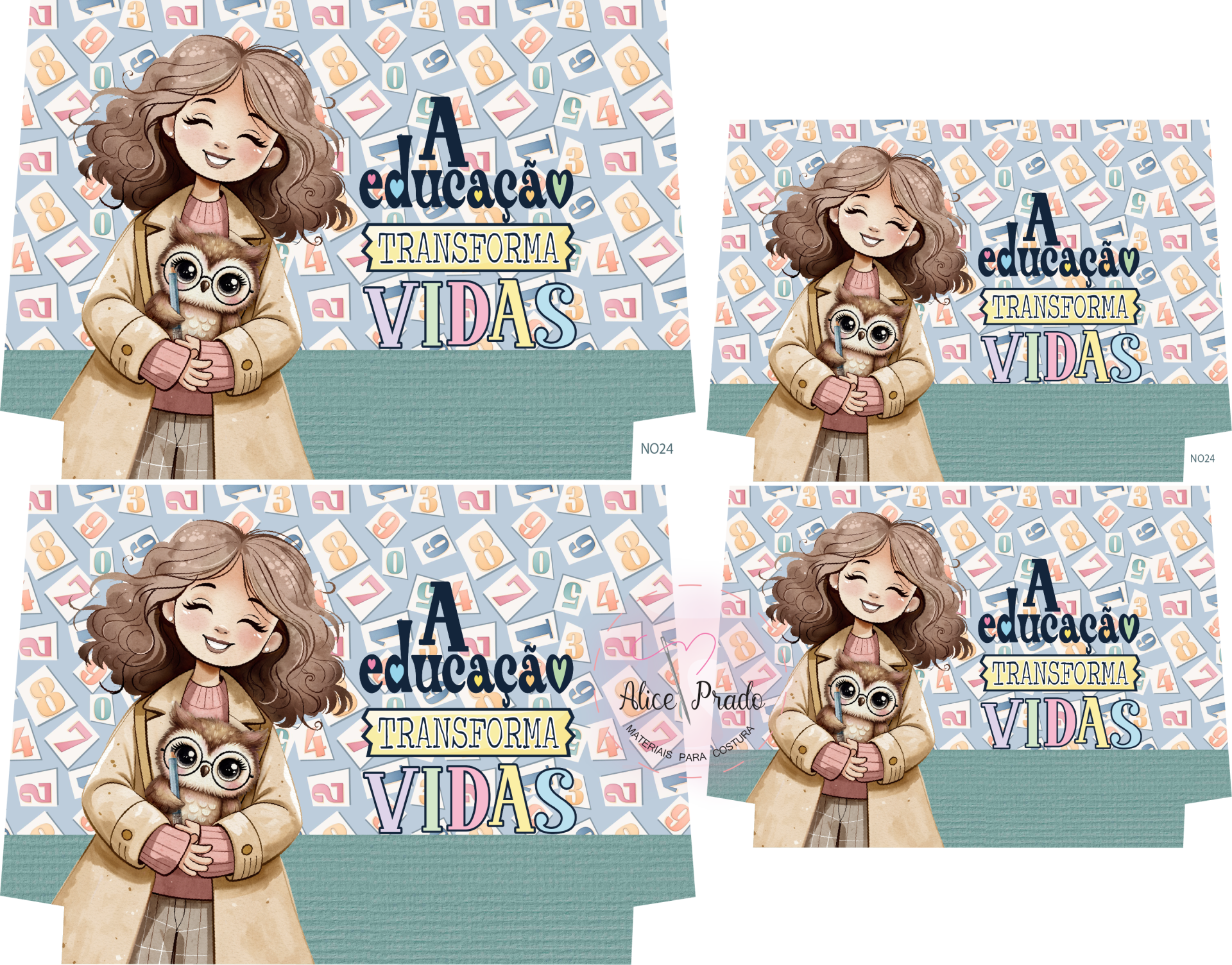 Ilustração menina com gato e texto 'A educação transforma vidas'