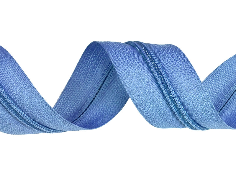 Fecho de correr azul em fita de tecido