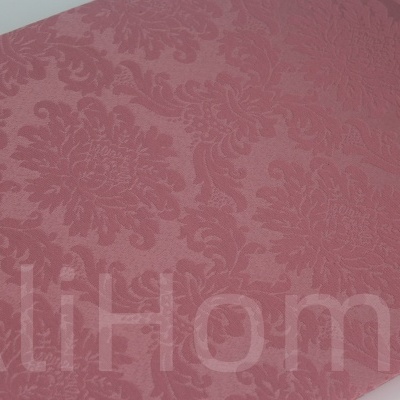 Papel decorativo rosa com padrão floral e texto AliHome