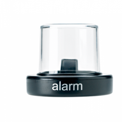 Alarme portátil de mesa preto com tampa transparente