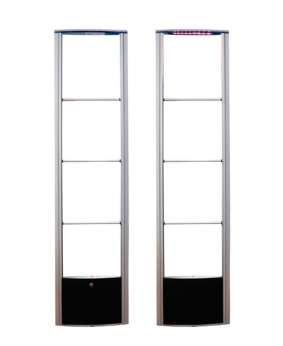 Antenas anti-roubo metálicas e plásticas com luzes superiores e base preta