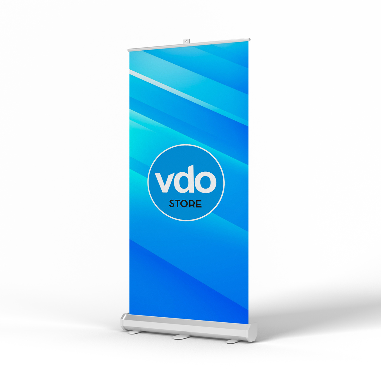 Roll-UP | 100x200cm Roll-up banner azul com texto vdo STORE em branco