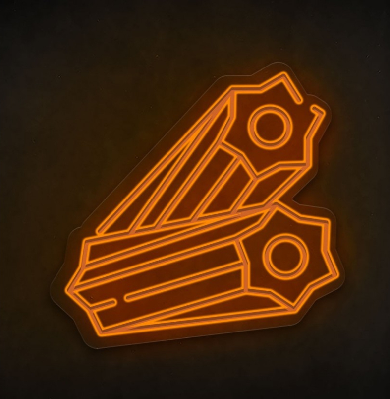 NeonLED | Churros Néon laranja em forma de dois parafusos