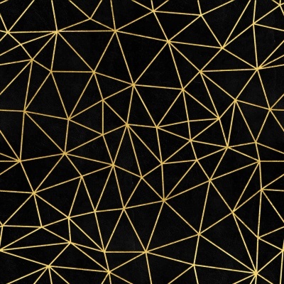 Padrão geométrico dourado sobre fundo preto