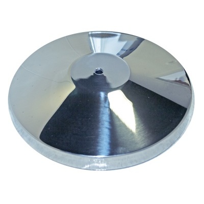 Disco cromado redondo com furo central