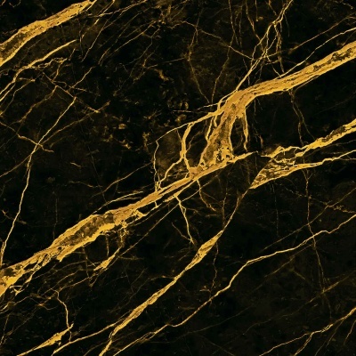 Mármore preto com veios dourados