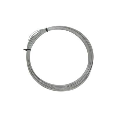 Rolo de fio metálico prateado enrolado com fitas pretas