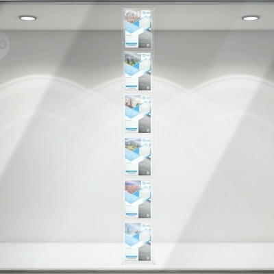 Prateleira iluminada com oito embalagens de almofadas de repouso azul claro