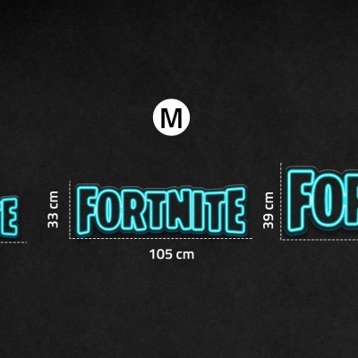 Autocolantes FORTNITE em três tamanhos sobre fundo preto