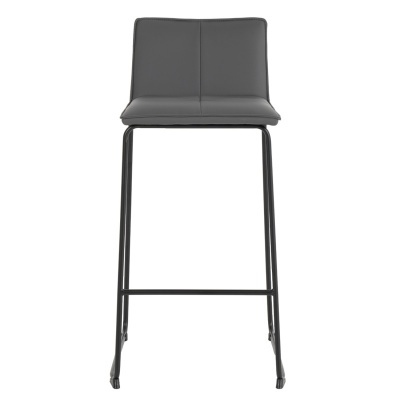 Banco alto cinzento com estrutura preta