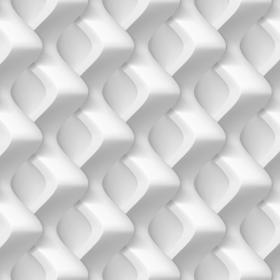 Padrão tridimensional ondulado branco com sombras suaves