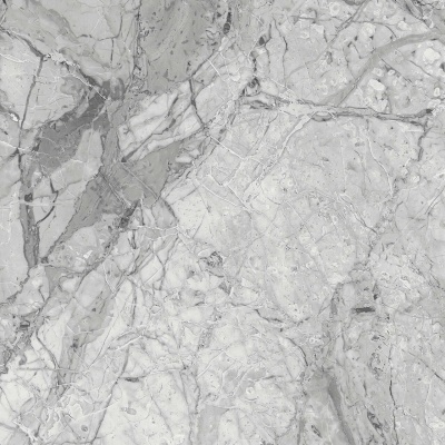 Superfície de mármore cinzento claro com veios escuros